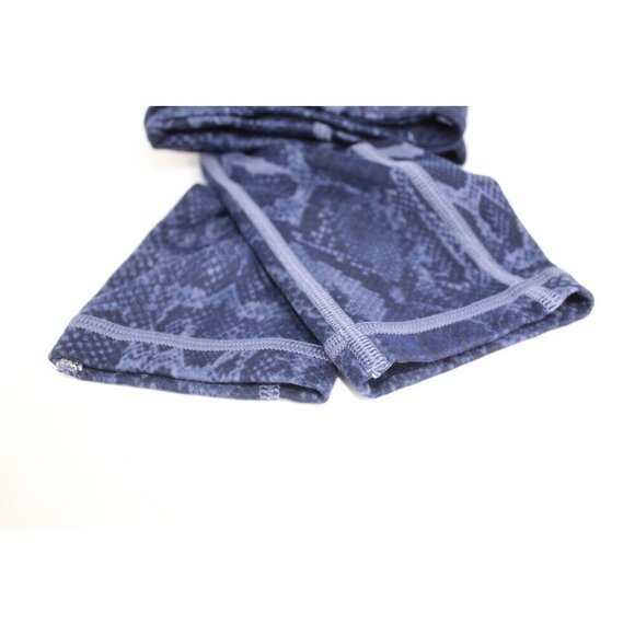 VSX Victoria's Secret Leggings Size 8 Blue Reptile Workout Yoga Leggings Pockets - Picture 11 of 12